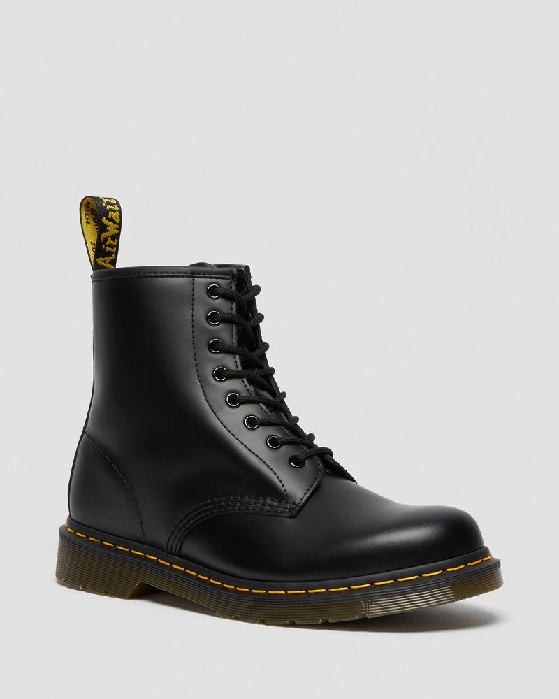 Dr Martens 1460 Smooth Leren Veterlaarzen Heren Zwart | NL 274NWY